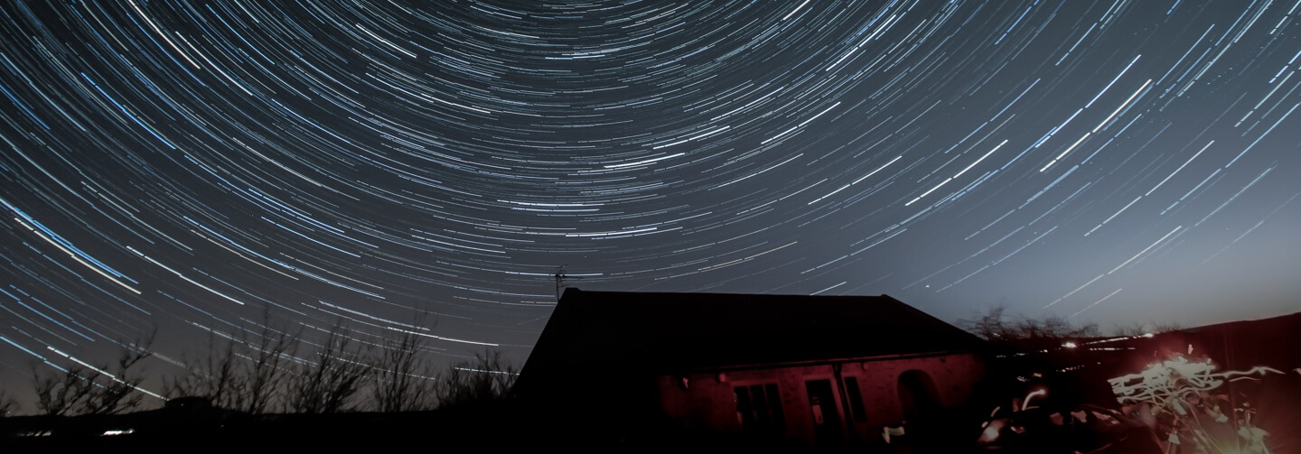 Grassholme Observatory at night